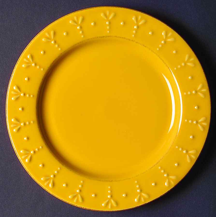 Now and Then Goldenrod Salad Plate by Signature-1
