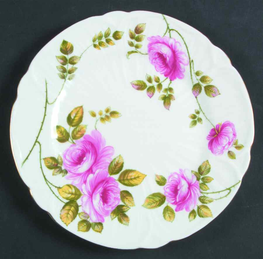Rambler Rose (Oleander) Salad Plate by Shelley-1