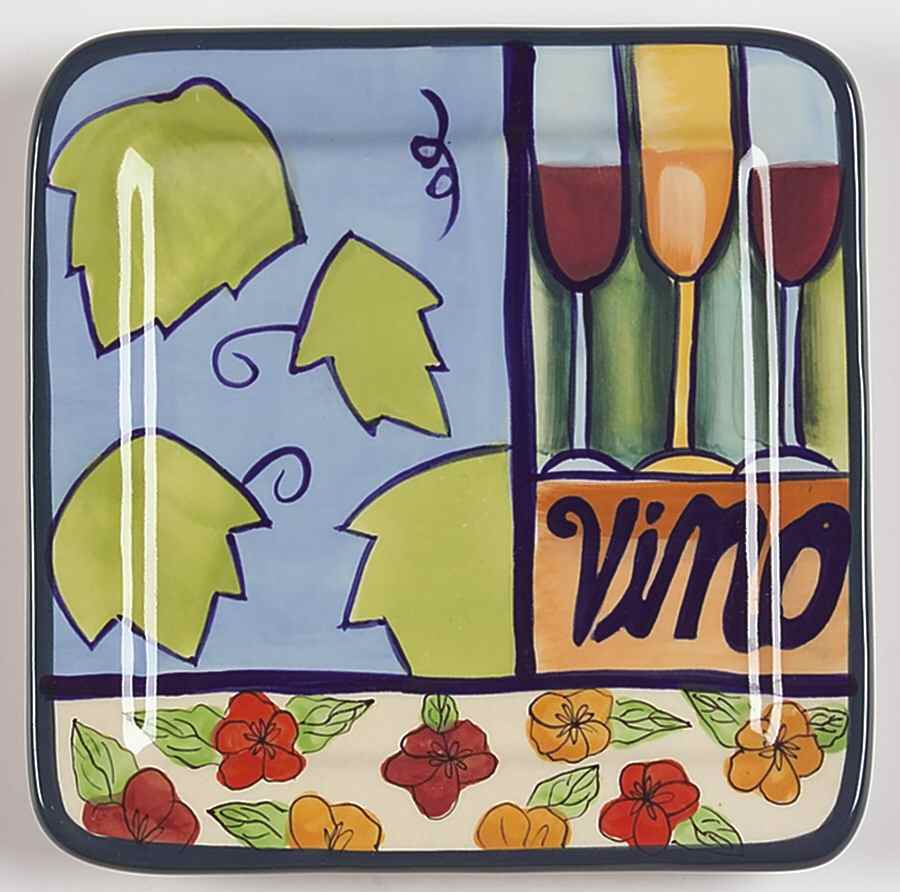 Sweet Life of Wine 6" Square Plate by Signature-1
