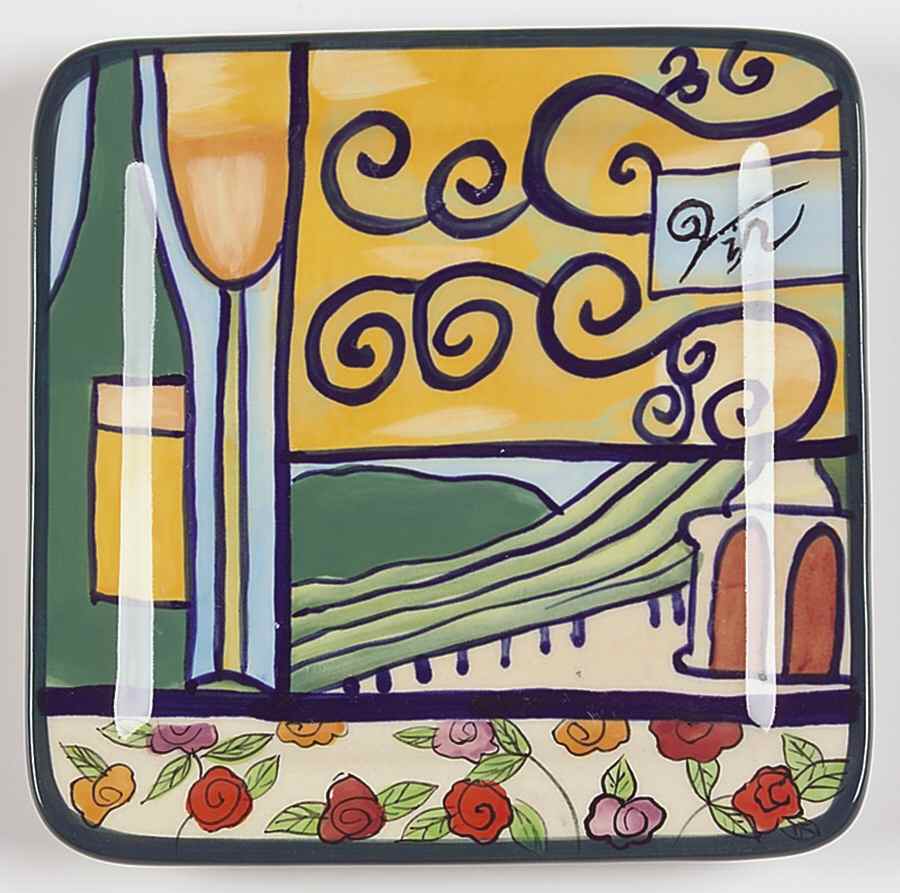 Sweet Life of Wine 6" Square Plate by Signature-1