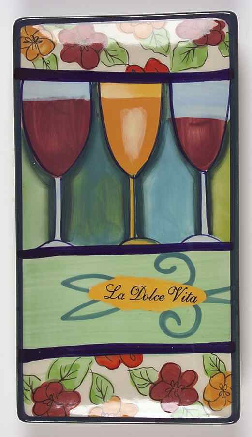Sweet Life of Wine Rectangular Tray by Signature-1