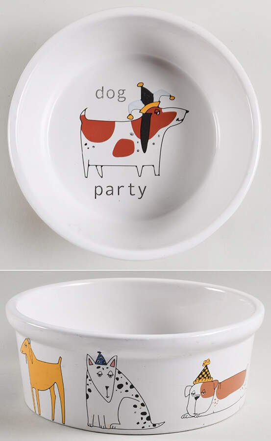 Dog Cat Party Pet Bowl by Signature-1