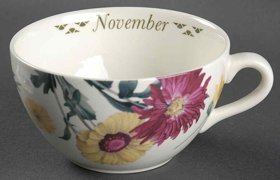 Flowers of the Month Flat Cup by Spode-1