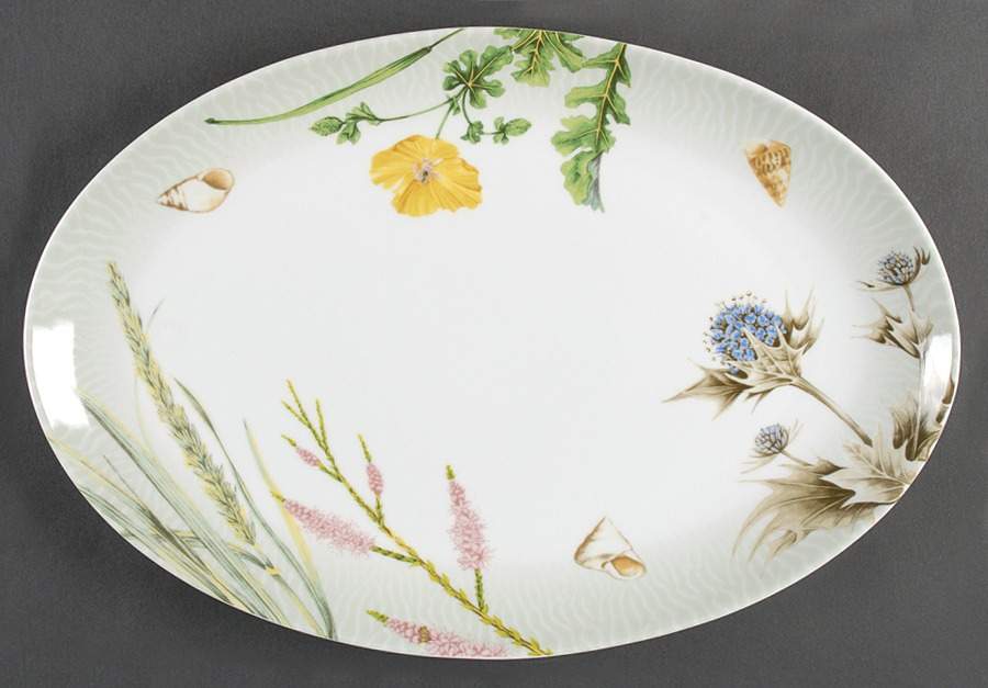 Shoreline 15" Oval Serving Platter by Spode-1