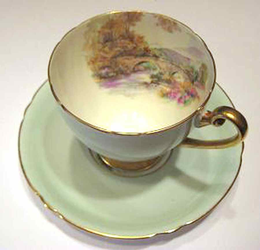 Heather (Ripon) Footed Cup & Saucer Set by Shelley-1
