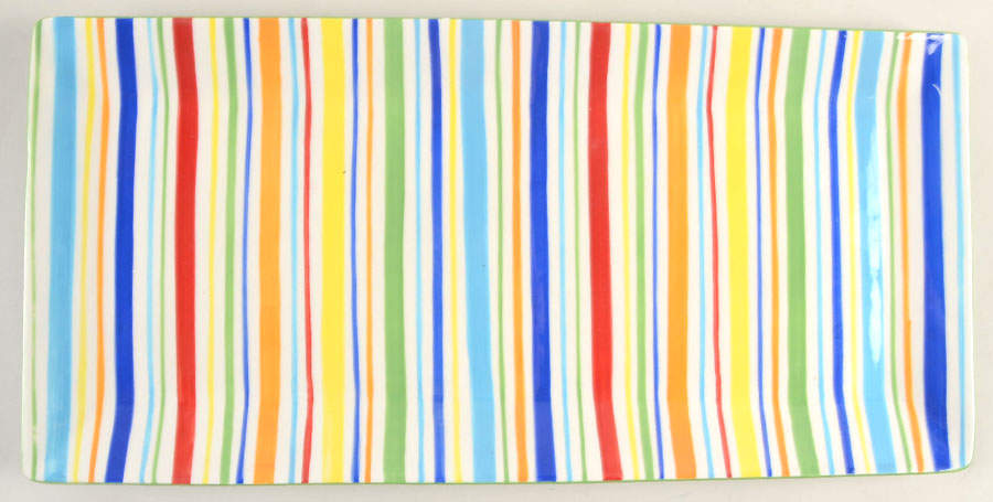 Summer Stripe 19" Rectangular Serving Platter by Sonoma Home-1