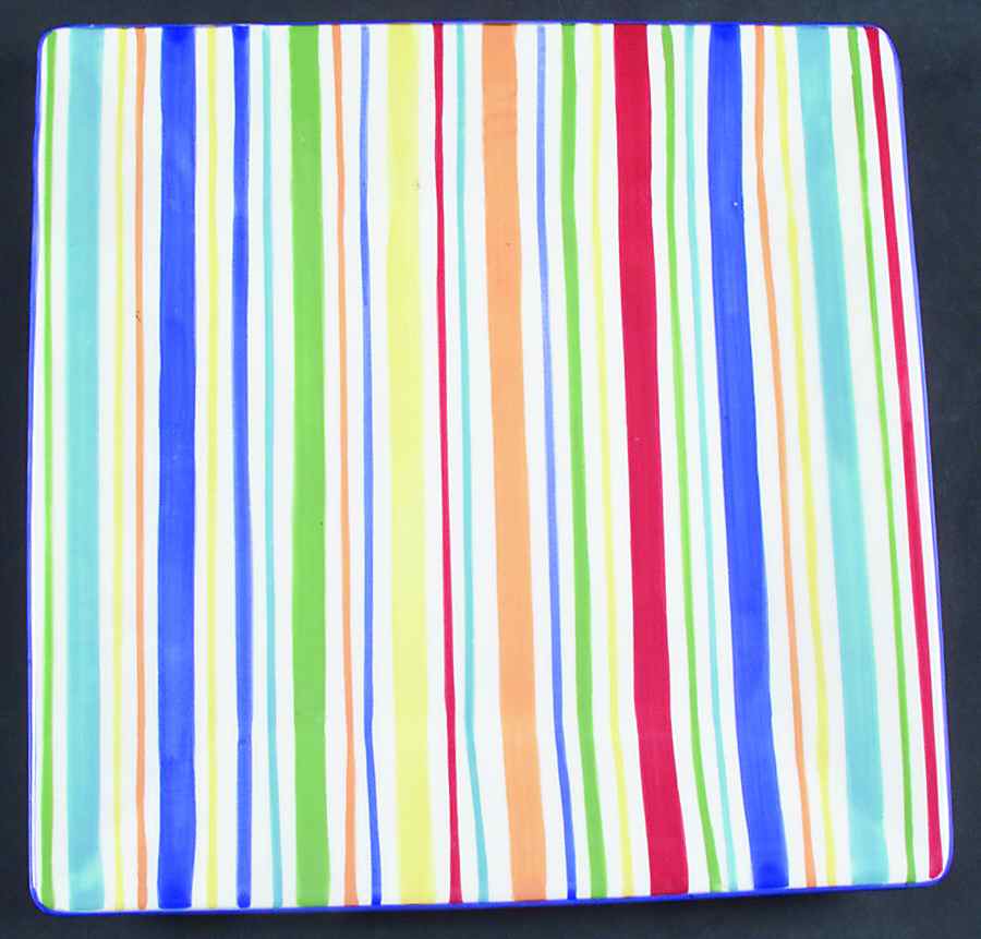 Summer Stripe 10" Square Tray by Sonoma Home-1