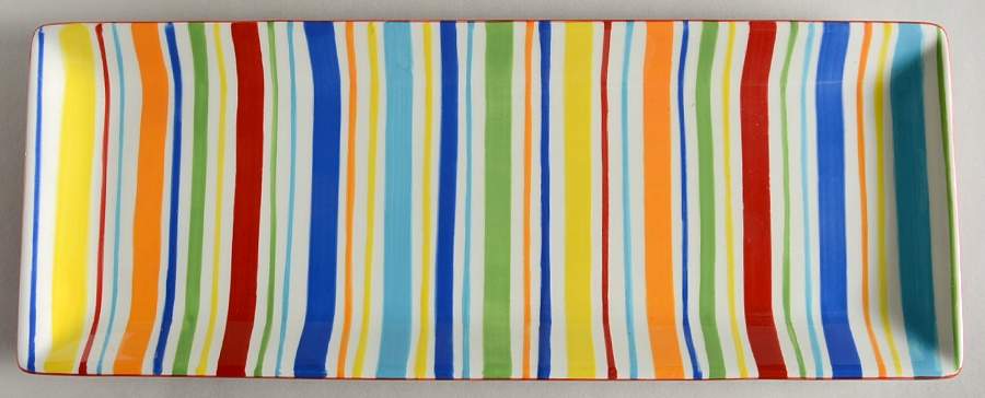 Summer Stripe Rectangular Tray by Sonoma Home-1