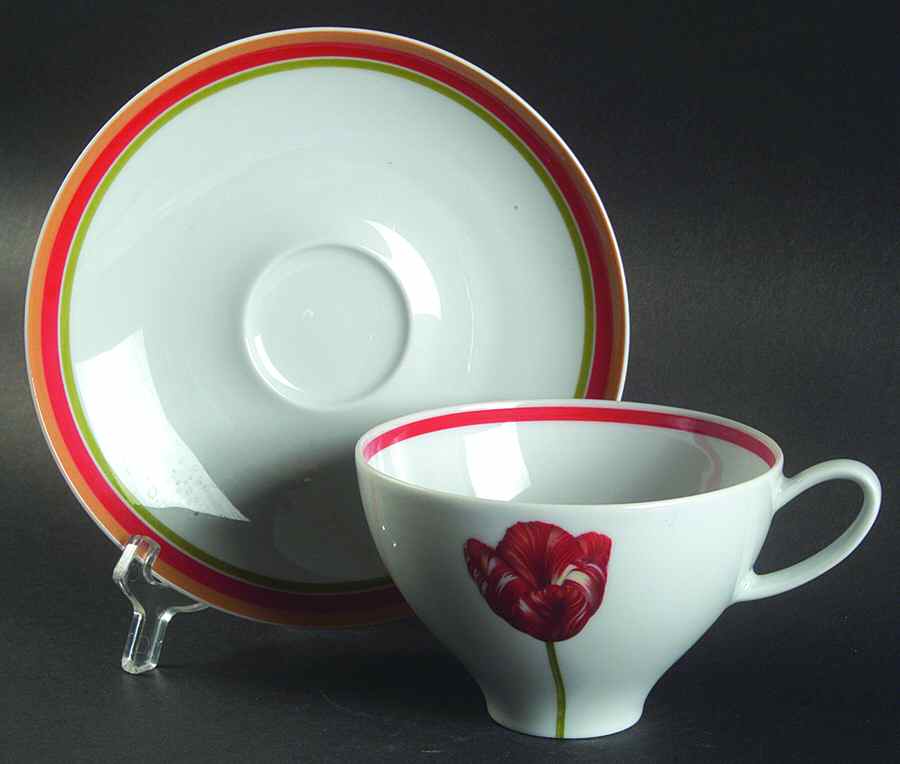 Maxima Flat Cup & Saucer Set by Spal Porcelanas-1