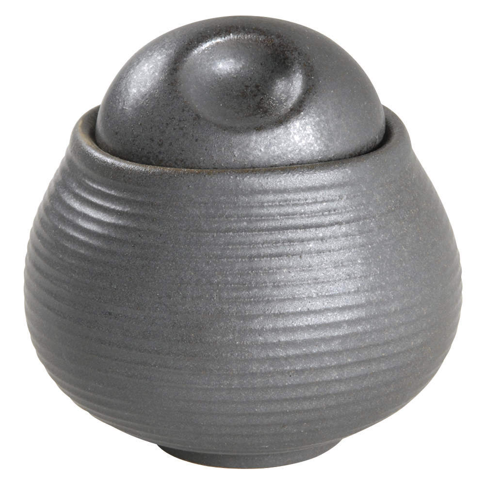 Carousel Charcoal Sugar Bowl & Lid by Sango-1