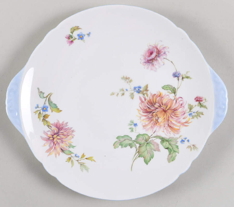 Chrysanthemum Handled Cake Plate by Shelley-1