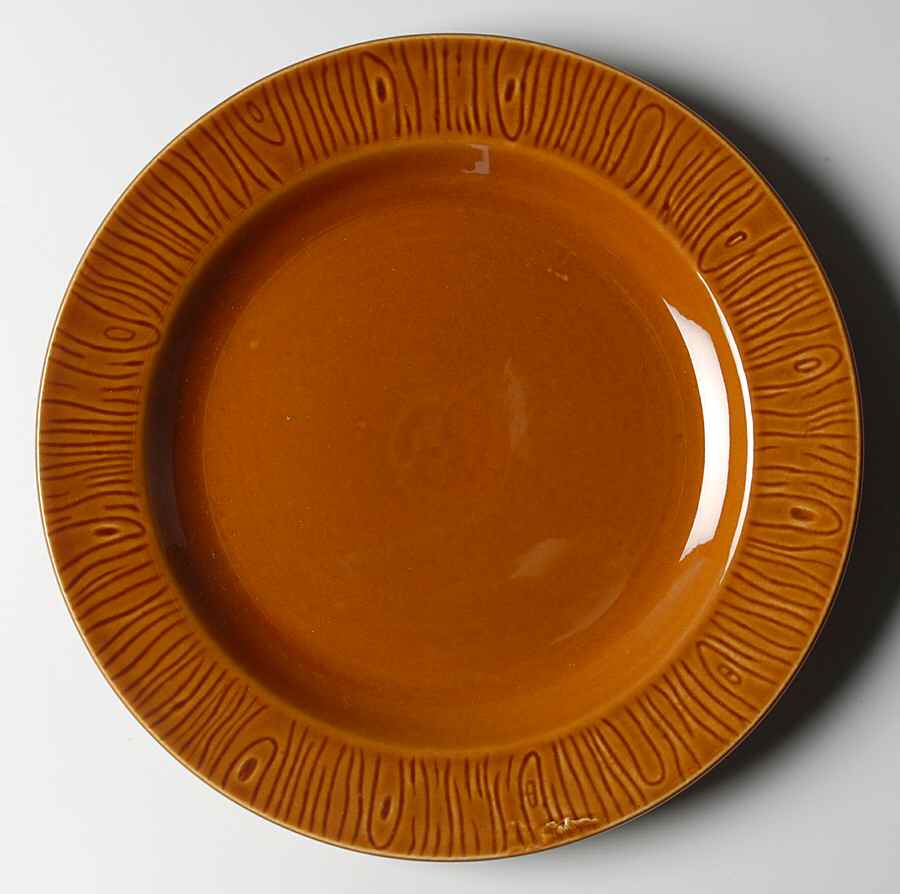 Embossed Bark Amber Dinner Plate by Stoney Hill-1