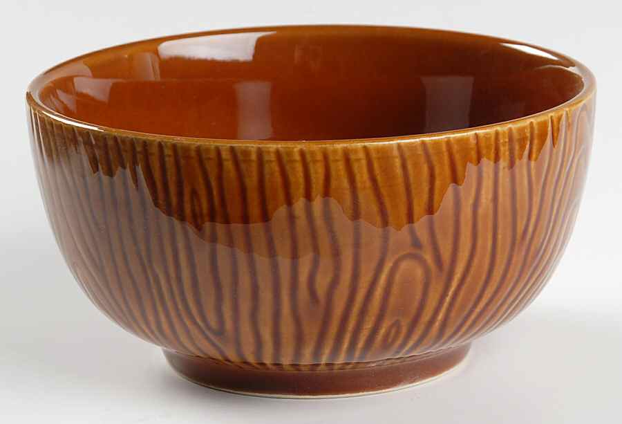 Embossed Bark Amber Soup/Cereal Bowl by Stoney Hill-1