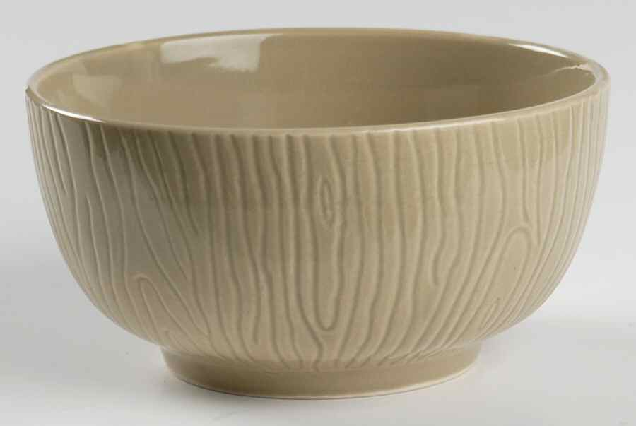 Embossed Bark Moss Green Soup/Cereal Bowl by Stoney Hill-1