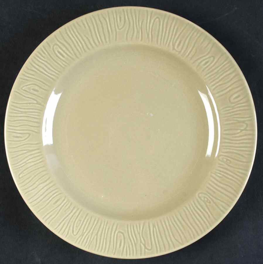 Embossed Bark Moss Green Salad Plate by Stoney Hill-1