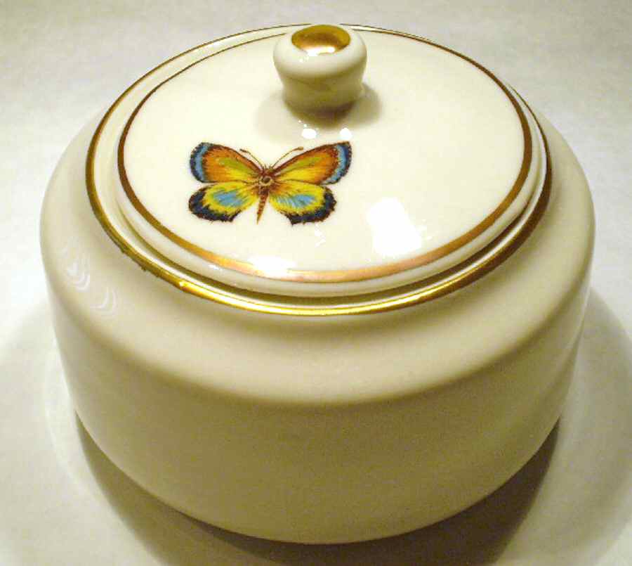 Papillion Sugar Bowl & Lid by Shenango-1
