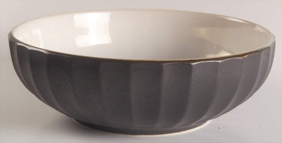 Contrast Charcoal 9" Round Vegetable Bowl by Sango-1