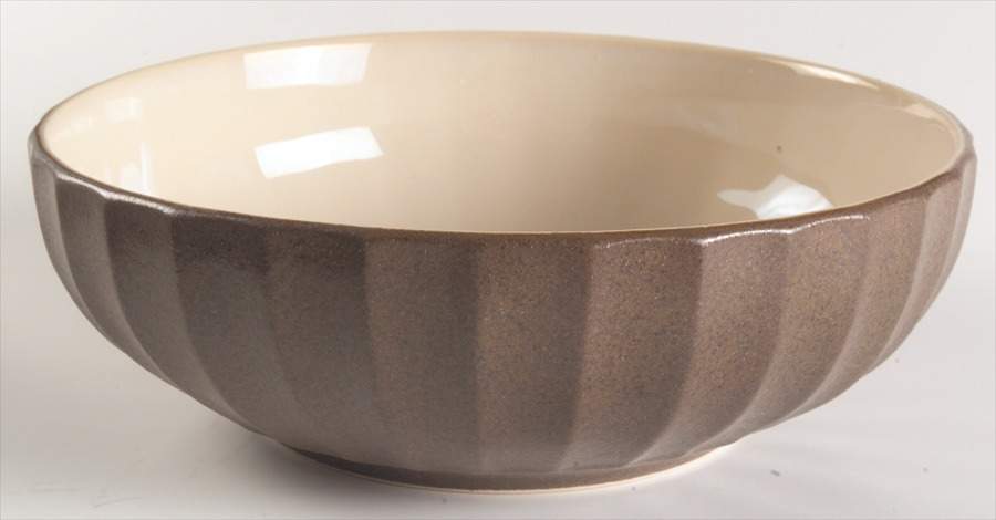 Contrast Brown 9" Round Vegetable Bowl by Sango-1