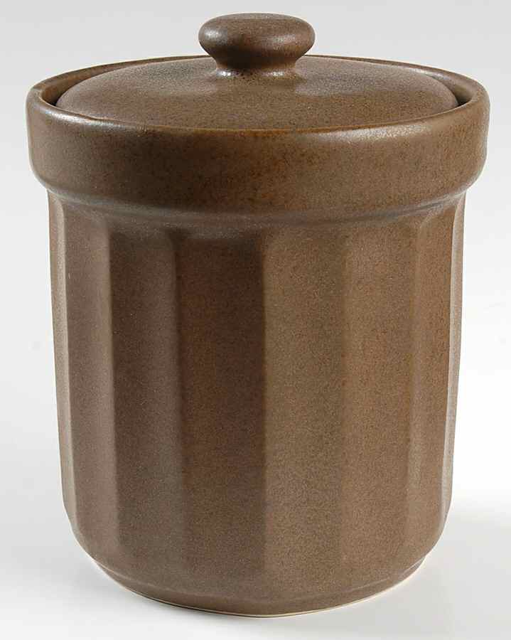 Contrast Brown Extra Large Canister & Lid by Sango-1