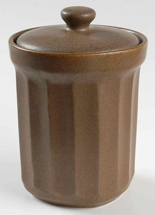 Contrast Brown Medium Canister & Lid by Sango-1