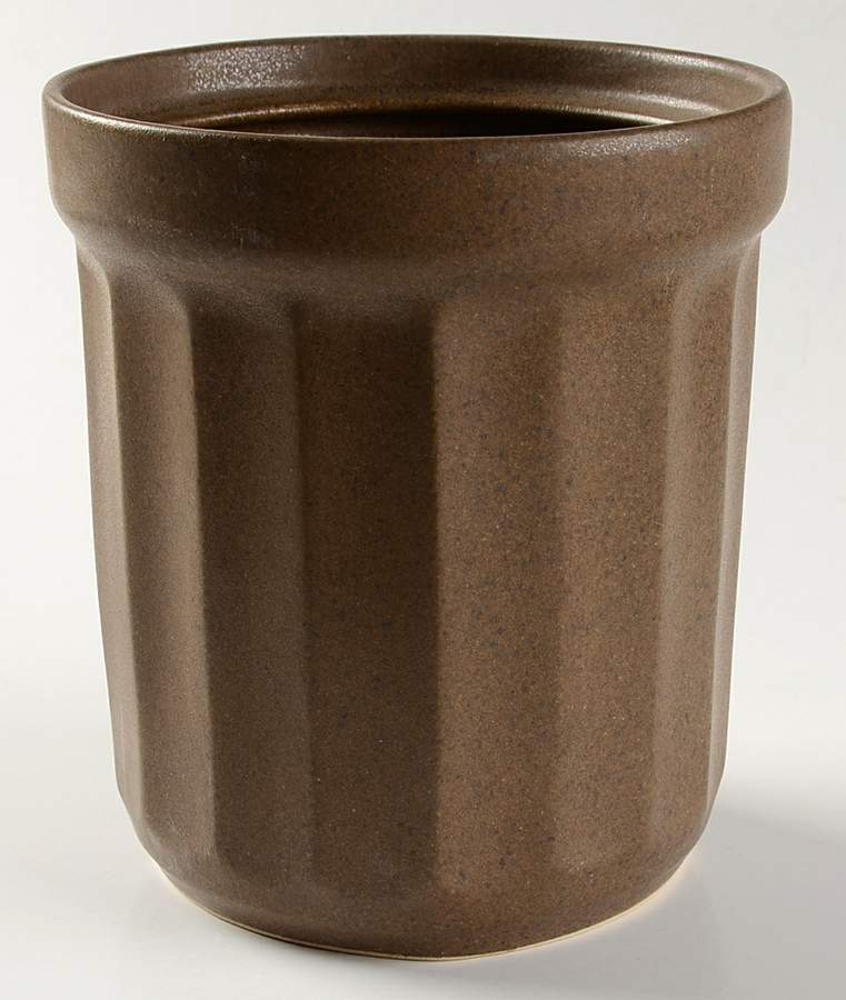 Contrast Brown Large Canister No Lid by Sango-1