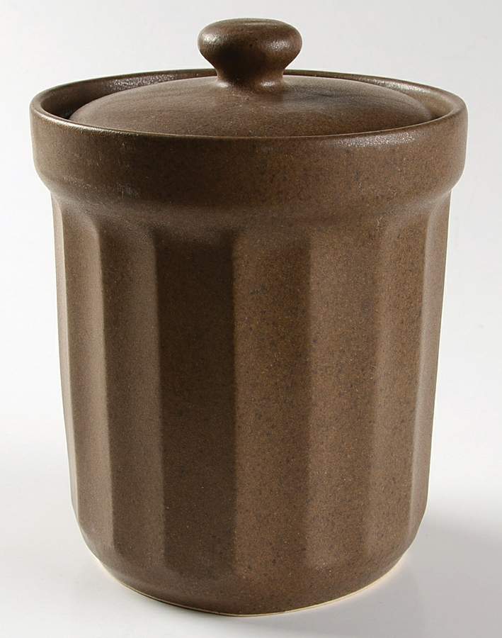 Contrast Brown Large Canister & Lid by Sango-1