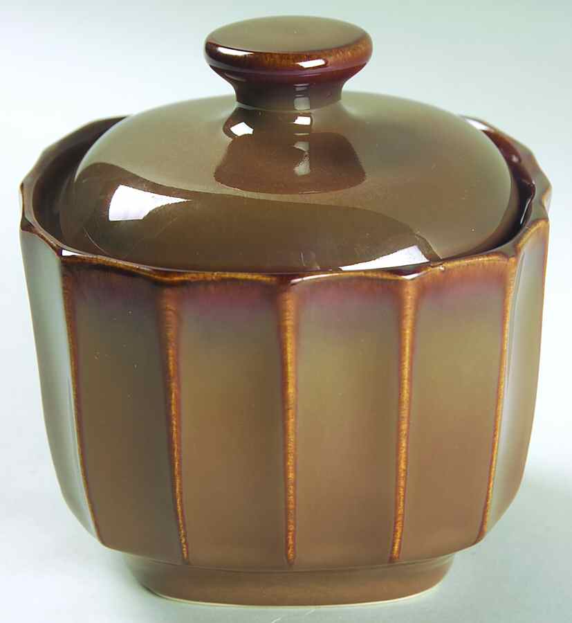 Society Brown Sugar Bowl & Lid by Sango-1