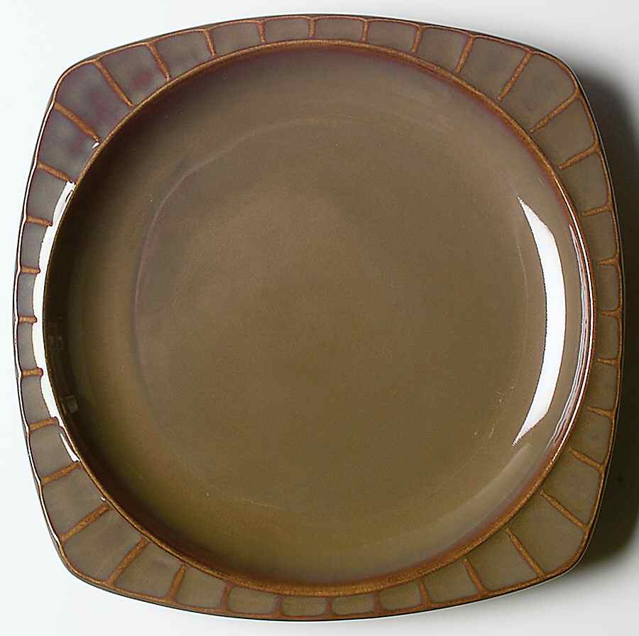 Society Brown Dinner Plate by Sango-1
