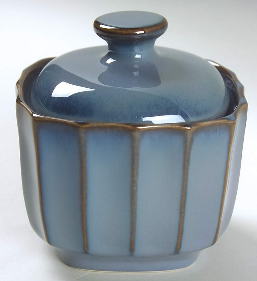 Society Eggplant Sugar Bowl & Lid by Sango-1