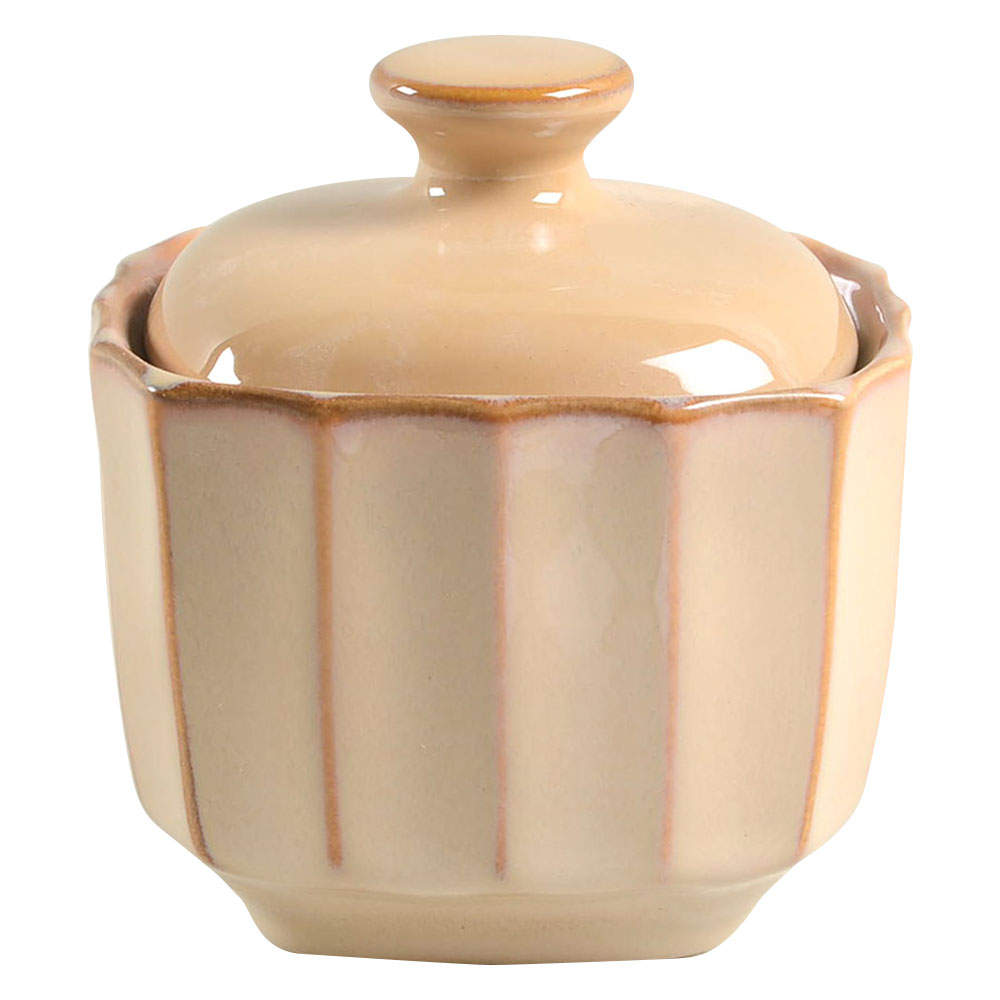 Society Beige Sugar Bowl & Lid by Sango-1
