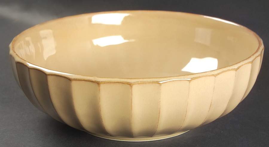 Society Beige 9" Round Vegetable Bowl by Sango-1