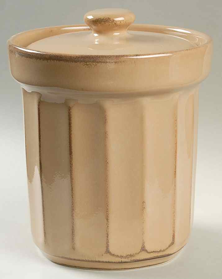 Society Beige Extra Large Canister & Lid by Sango-1