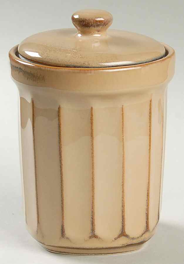 Society Beige Small Canister & Lid by Sango-1