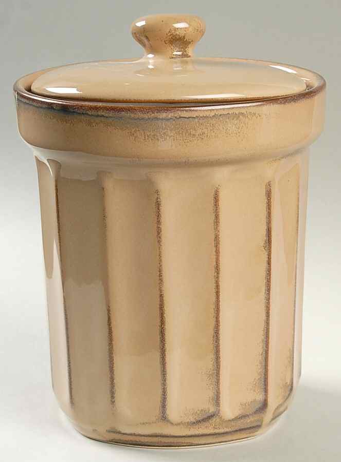 Society Beige Large Canister & Lid by Sango-1