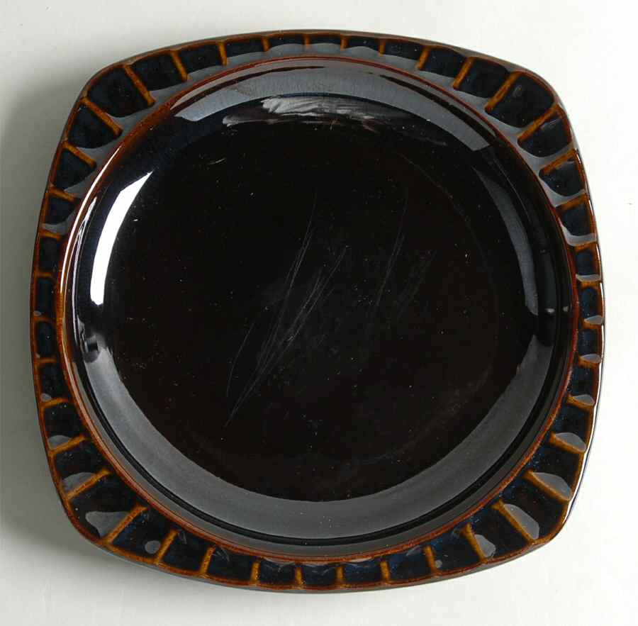 Society Black Salad Plate by Sango-1