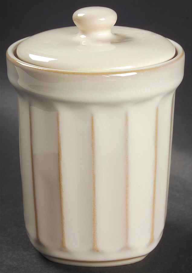 Society White Small Canister & Lid by Sango-1