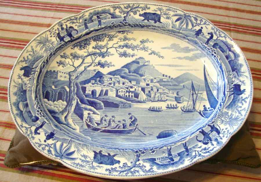 SP518 15" Oval Serving Platter by Spode-1