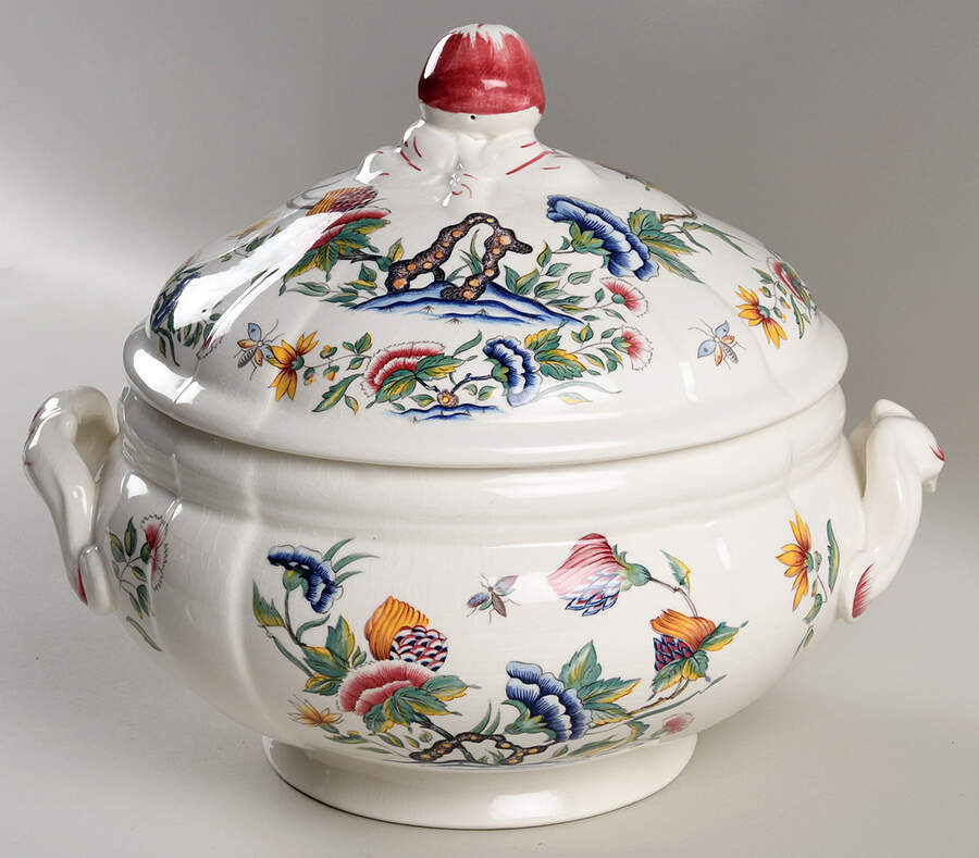 Rouen Tureen &  Lid by Sarreguemines-1