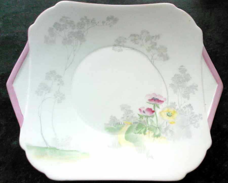 0149 Handled Cake Plate by Shelley-1