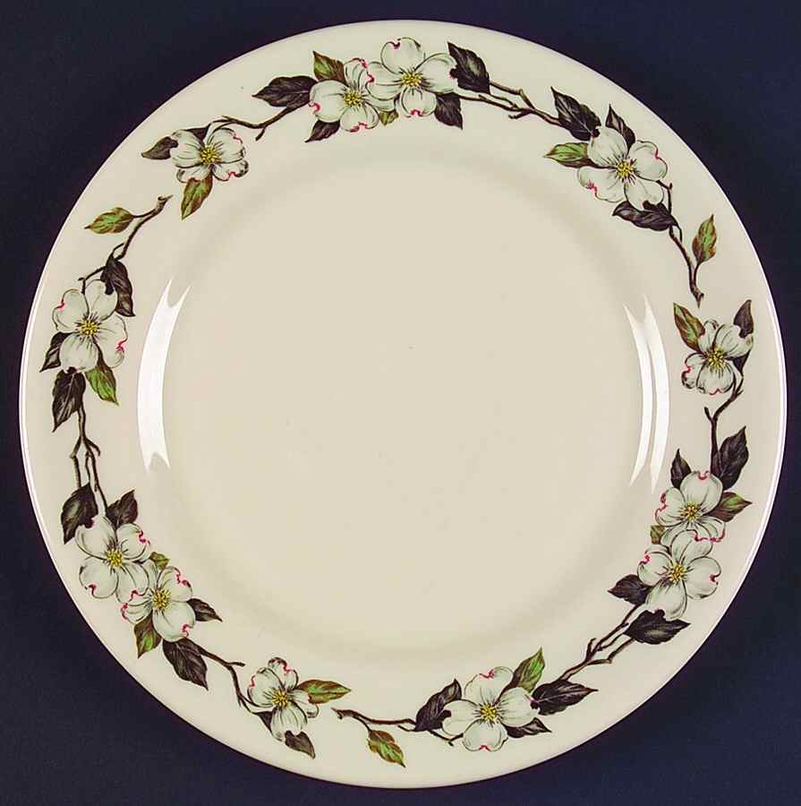 Northern Dogwood Cream Dinner Plate by Shenango-1