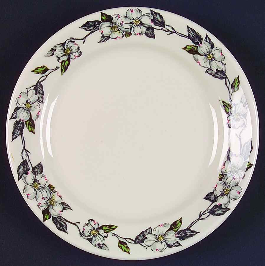 Northern Dogwood Cream Salad Plate by Shenango-1