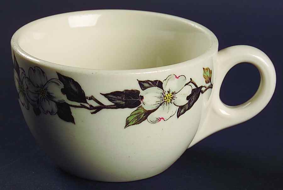 Northern Dogwood Cream Flat Cup by Shenango-1