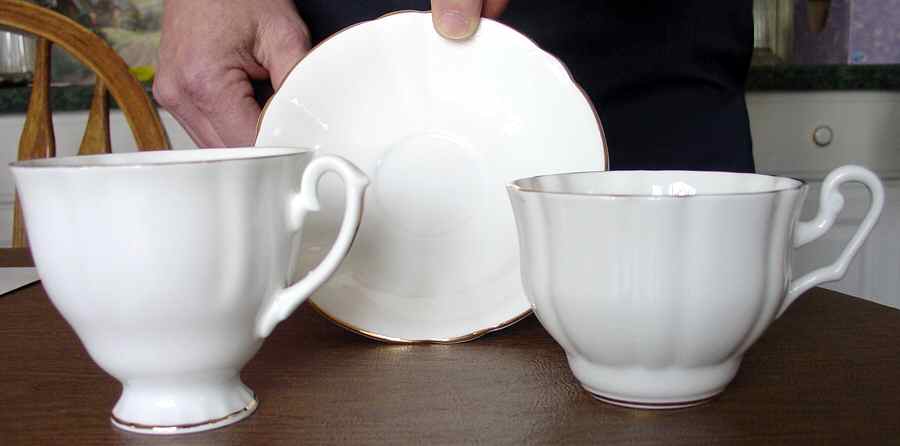 1801 Footed Cup & Saucer Set by Society (England)-1