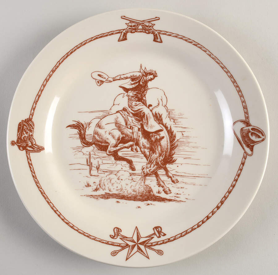 Sky Ranch Rust Dinner Plate by Sandy Richards-1