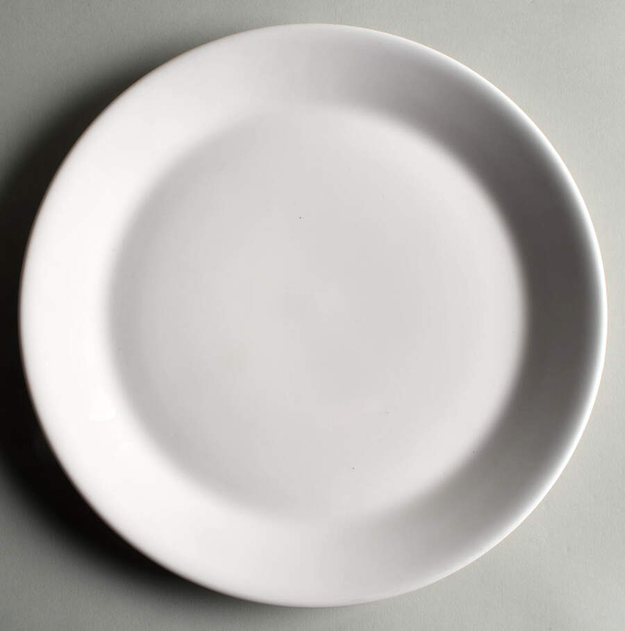 Medallion White Dinner Plate by Sterling China (USA)-1