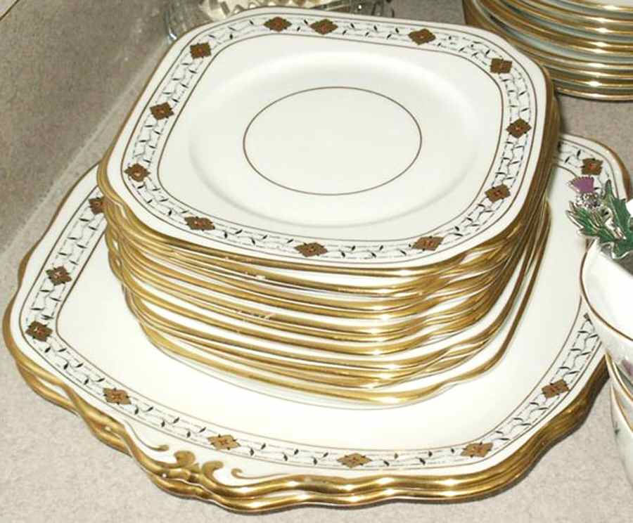 1555 Square Handled Cake Plate by Shore & Coggins-1