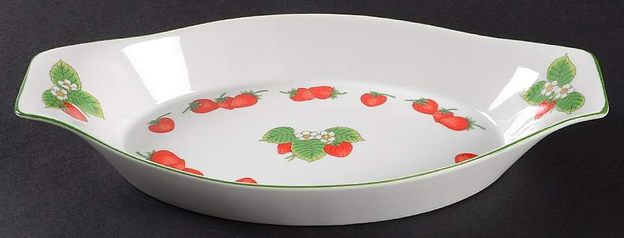 Strawberry Patch 12" Augratin by Shafford-1