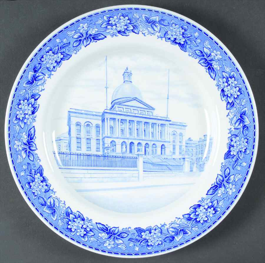 Boston Scenes Blue Luncheon Plate by Spode-1