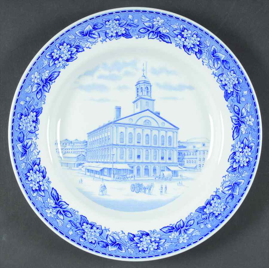 Boston Scenes Blue Luncheon Plate by Spode-1