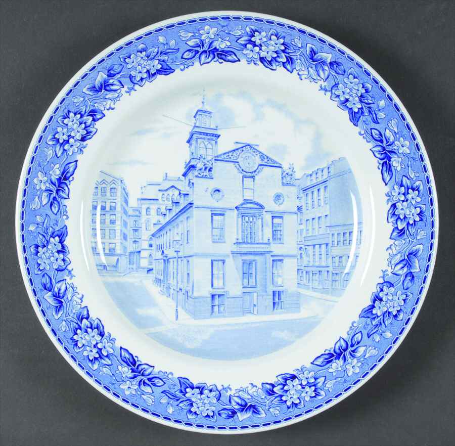 Boston Scenes Blue Luncheon Plate by Spode-1